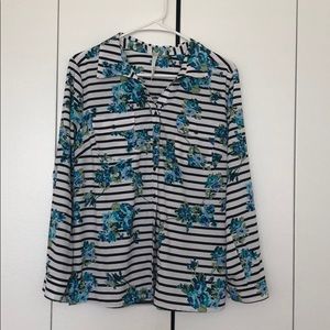 Floral striped blouse